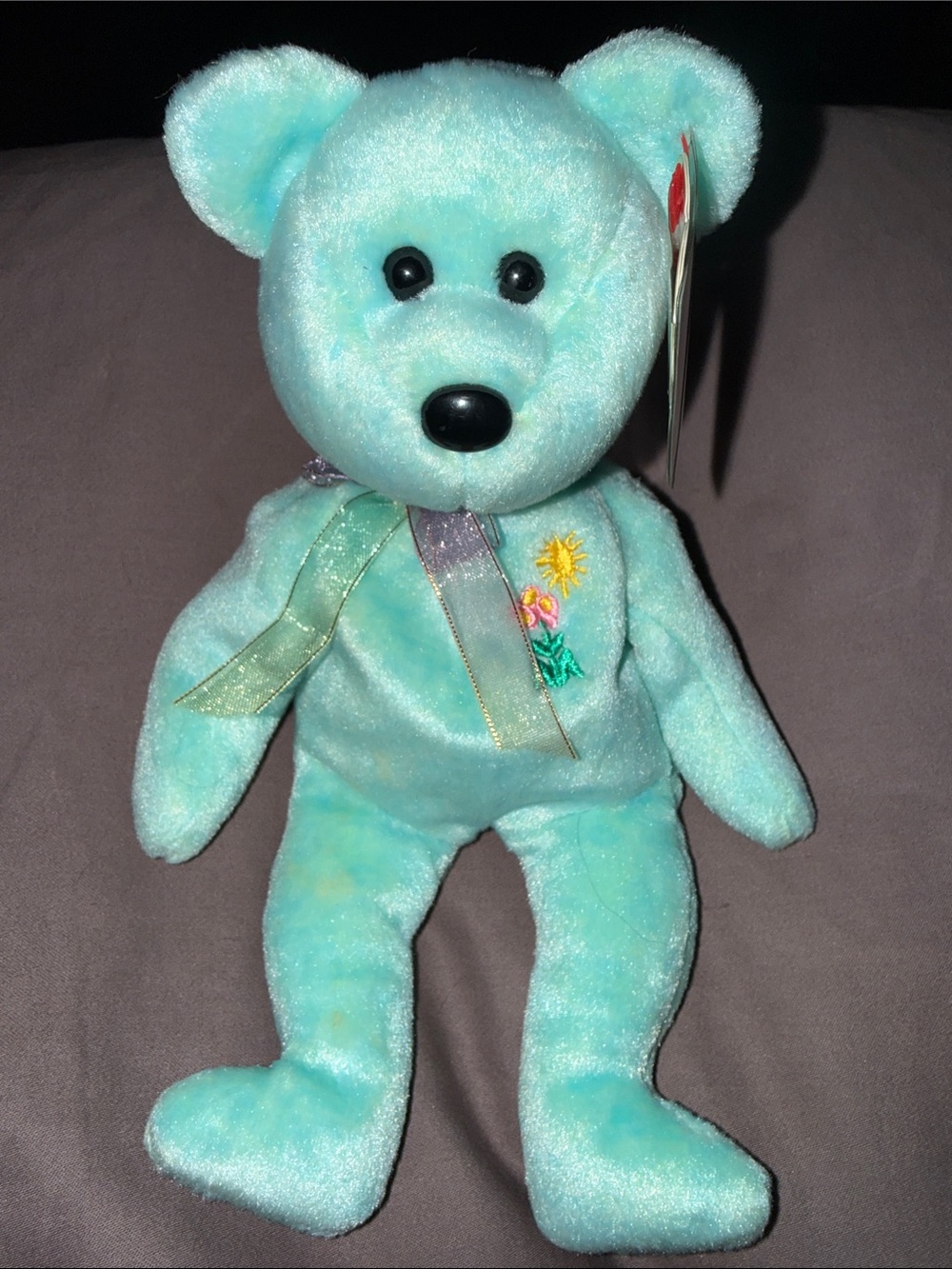 Ty Beanie Baby Ariel the Bear (2000) - Charity Memorial Stuffed Animal MWMT